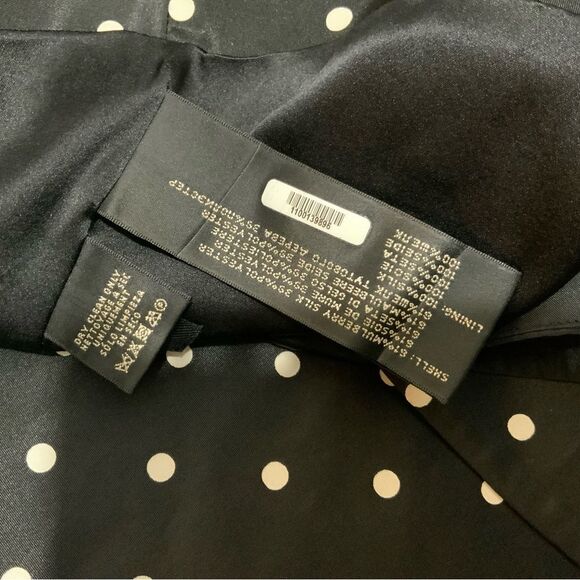 Ralph Lauren black label mulberry silk polka dot dress A-line size 8 - Picture 10 of 12